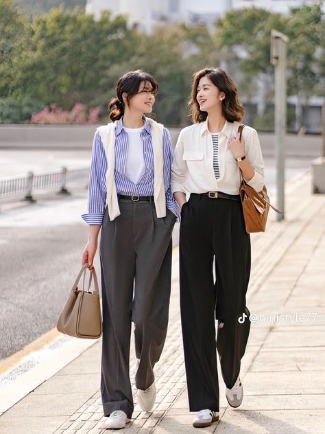 Office Wear Korean, Work Outfit Women, Women Office Wear, Smart Casual Work Outfit Women, Smart Casual Work, Smart Casual Work Outfit, Women Office, Casual Work Outfit, Outfit Women