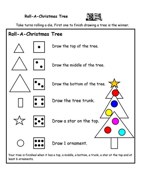 Roll A Christmas Tree Printable Game | A to Z Teacher Stuff Printable Pages and Worksheets Roll A Christmas Tree, Christmas Math Centers, Christmas Tree Game, Christmas Math Activities, Happy Home Fairy, Christmas Tree Printable, Christmas Tree Drawing, Teaching Themes, Christmas Teaching