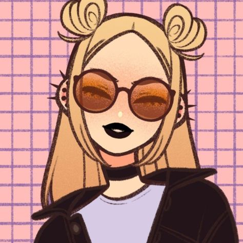 Punk girl with Space BunsAvatar created via picrew.me Hair Bun Art Reference, How To Draw Space Buns, Space Buns Drawing Reference, Anime Space Buns, Space Buns Art, Space Buns Drawing, Buns Drawing, Anime Hair Reference, Space Buns Hair