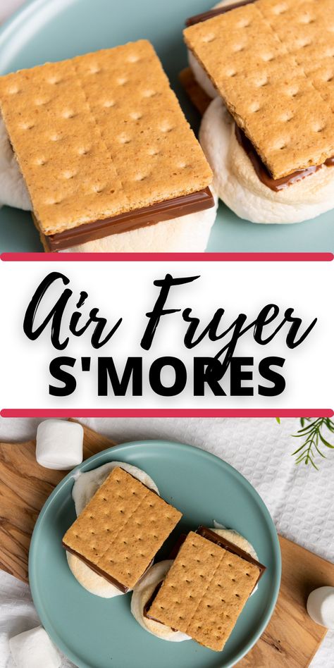 Air Fryer Smores, Easy Smores, Chocolate Smores, Roast Marshmallows, Smore Recipes, Air Fryer Fish, Love S, Melting Chocolate Chips, Marshmallow Fluff