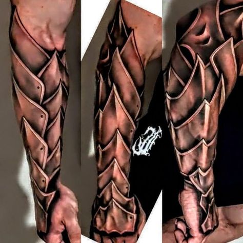 Armor Sleeve Tattoo, Armour Tattoo, Aztec Tattoos Sleeve, Shoulder Armor Tattoo, Body Armor Tattoo, Japanese Tattoos For Men, Dragon Tattoos For Men, Unique Tattoos For Men, Hip Thigh Tattoos