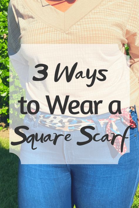 3 Amazing Ways to Wear a Square Scarf How To Tie A Square Scarf, How To Wear A Square Scarf, Square Scarf How To Wear A, Square Scarf Outfit, Square Scarf Tying, Thick Scarf, Scarf Tying, Street Style Inspiration, Travel Fashion