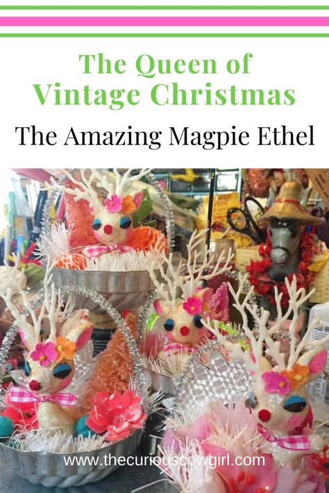 Vintage Christmas Diy, Christmas Diy Decor, Magpie Ethel, Christmas Crafts Diy Projects, Vintage Christmas Crafts, Retro Christmas Tree, Vintage Holiday Decor, Upcycle Decor, Whimsical Christmas