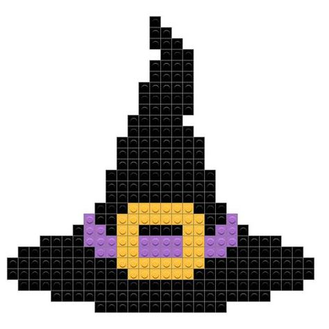 Witch Hat Beaded Jewlery, Witch Broom, Perler Bead Patterns, Hama Beads, Witch Hat, Animal Pattern, Perler Beads, Superhero Logos, Beading Patterns