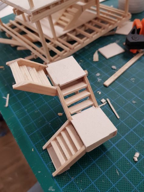 Stairs Miniature, Study Model Architecture, How To Make Stairs, Architecture Stairs, Conceptual Model, Miniature Buildings, Conceptual Model Architecture, Model Architecture, Architecture Design Concept