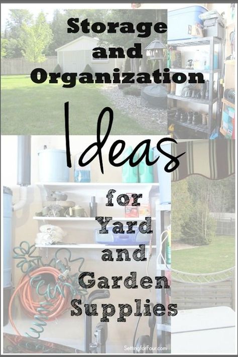 storage and organization ideas for yard and garden supplies Ideas For Yard, Storage And Organization Ideas, Herb Garden Pots, Outdoor Herb Garden, Shed Organization, Stone Landscaping, Yard And Garden, Garden Tool Storage, Declutter Your Life