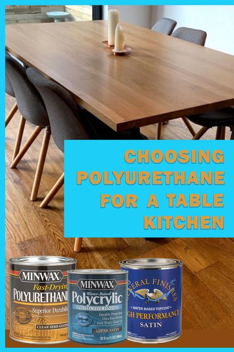 A kitchen table made of wood with a polyurethane finish. The table is surrounded by chairs and decorated with candles. Best Top Coat For Kitchen Table, Polyurethane Table Top, How To Apply Polyurethane, Fake Wood, Wood Dining Room Table, Kitchen Table Wood, Work Smarter Not Harder, Diy Dining Table, Mahogany Table