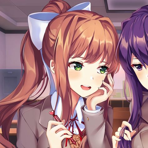 Monika Ddlc Icon, Ddlc Icon, Monika Ddlc, Doki Doki, Icon Pfp, Tumblr, Anime