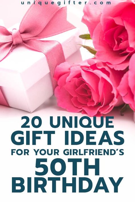 Gift ideas for your girlfriend's 50th birthday | Milestone Birthday Ideas | Gift Guide for Girlfriend | Fiftieth Birthday Presents | Creative Gifts for Women 50th Birthday Ideas For Best Friend, Unique 50th Birthday Gifts Woman, Best Friend 50th Birthday Gift Ideas, Best 50th Birthday Gifts Woman, Fiftieth Birthday Ideas For Women, 50th Birthday Present Ideas, Gift Ideas For 50th Birthday Woman, 50th Birthday Presents For Women, 50th Birthday Ideas For Women Turning 50