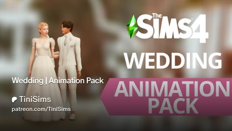 Sims 4 Cc Marriage, Sims 4 Marriage, Wedding Animation, Groom Reaction, Free Wedding, The Sims 4, Sims Cc, Couple Posing, The Sims