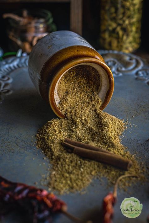 Coriander Cumin Powder/Indian Dhaniya Jeera Powder Powder Photography, Recipes With Cumin Powder, Indian Market Aesthetic, Masala Powder Photography, Indian Spices Photography, Curry Masala Powder, Indian Spice Mix, Spices Photography, Achari Masala Powder