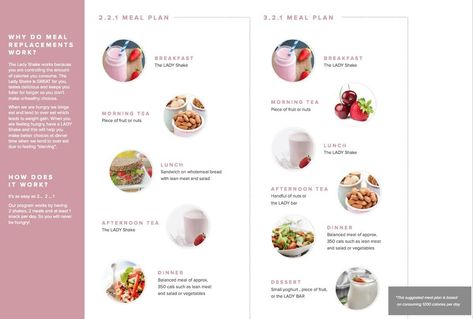 The Lady Shake suggested meal plan - The Lady Shake Shake Diet Plan, Healthy Meal Replacement Shakes, Work Breakfast, Shake Diet, Effective Diet, Beginner Meal Planning, Slow Cooked Beef, Meal Replacement Shakes, Sandwiches For Lunch