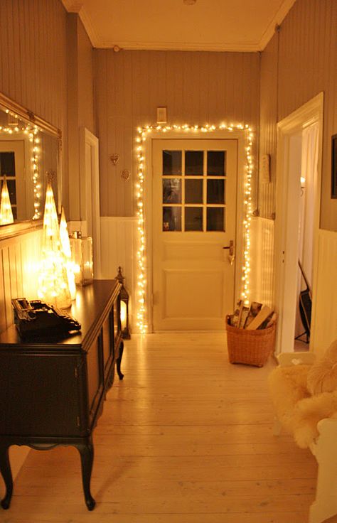 Christmas Lights Inside, Hanging Christmas Lights, Led Fairy Lights, Indoor Christmas, Good House, The Boy, The Doors, Halle, My Dream Home