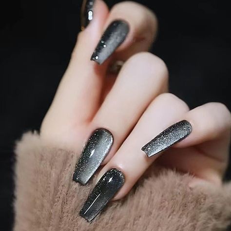 PRICES MAY VARY. 🏍️【Mesmerizing Grey Cat Eye Effect】: These Grey Cat Eye Press on Nails feature a captivating cat eye effect that will make your nails stand out. The unique grey cat eye design adds a touch of mystery and elegance to your manicure. 🏍️【Long Square Shape】: These Fake Nails are designed in a long square shape, offering a stylish and trendy look. The elongated shape providebds a sleek and sophisticated appearance. 🏍️【Eye-catching Design with Grey Cat Glitter】: These False Nails ar Nails Long Square, Glitter Stick, Nails With Design, Press On Nails Long, Glow Nails, Cat Eye Gel, Cat Eye Nails, Cat Nails, Nails For Women