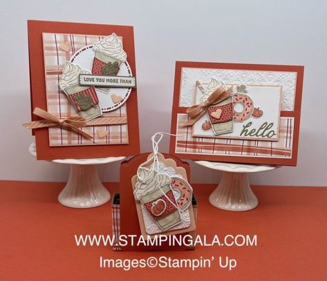 Fall Greeting Cards, Holiday 2024, Stamped Christmas Cards, Stamp Ideas, Pumpkin Cards, Coffee Cards, Fall Mini, Fall Crafts Diy, Stamping Up Cards