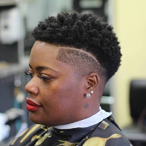 mohawk hairstyles for black women #mohawk #hairstyles #black #women Blonde Twa, Tapered Twa, Twa Styles, Twa Hairstyles, Shaved Hair Designs, Tapered Natural Hair, Nape Undercut, Undercut Women, Woman Shaving