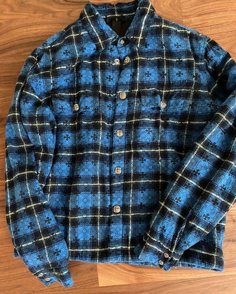 Chrome Hearts Flannels Chrome Hearts Shirt, Fashion Inspo Casual, Silly Clothes, Apparel Design Inspiration, Ladies Coat Design, Hype Clothing, Streetwear Clothes, Baggy Clothes, Street Style Outfits Men