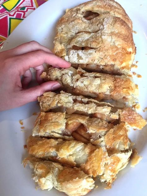 Easy Apple Strudel Recipe Made With Frozen Puff Pastry Dough – Melanie Cooks Frozen Puff Pastry Recipes, Apple Strudel Puff Pastry, Easy Apple Strudel Recipe, Apple Strudel Recipe, Easy Apple Strudel, Strudel Recipes, Apple Desserts Easy, Apple Dishes, Apple Puff Pastry