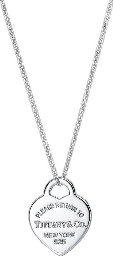 White Gold Heart Chain Necklace, White Gold Heart Shaped Necklace With Chain, Elegant Heart Necklace With Silver Chain, Elegant Open Heart Chain Jewelry, Elegant White Heart Necklace With Chain, Elegant Link Necklace With Heart Charm, Elegant Sterling Silver Heart Necklace With Cable Chain, Elegant Open Heart Necklace With Chain, Tiffany Infinity Necklace