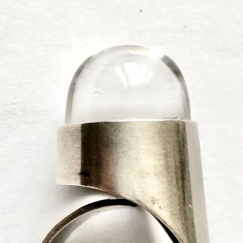 Sonny Linden on Instagram: "Betty Cooke 1924-2024  A Giant of Modernist Jewelry.  Sterling Silver Ring with rock crystal cabochon c 1960   #bettycookejewelry  #modernistjewelry  #silverjewelry  #midcenturymodernjewelry  #modernistjewellery" Mid Century Modern Jewelry, Modernist Jewelry, Jewellery Inspiration, August 17, Jewelry Sterling Silver, Rock Crystal, Sterling Silver Ring, Jewelry Inspiration, Silver Ring