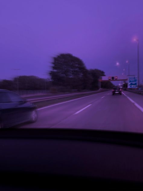 Purple Driving Aesthetic, Purple Aesthetic Playlist Covers, Purple Road Aesthetic, Purple Playlist Covers, Blueish Purple Aesthetic, Purple Hour Aesthetic, Brynn Core, Calm Images, Purple Hour