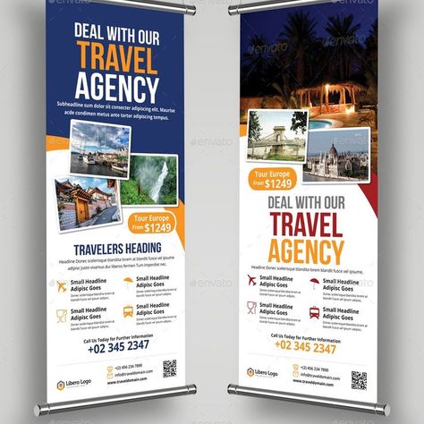 Travel Rollup Banner Signage Design v2 Rollup Design, Banner Signage, Travel Ad, Rollup Banner, Signage Design, Travel Agency, Us Travel, Travel, Design