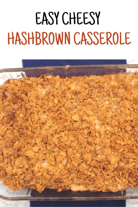 This is a great hashbrown casserole for a crowd! Easy Cheesy Hashbrown Casserole with Corn Flakes combines cheesy potatoes with a crunchy corn flake topping. So EASY and so good! Check it out! #hashbrowncasserole #potatoes #easter Best Potato Casserole, Casserole With Corn, Potatoes Scalloped, Cornflake Recipes, Hashbrown Casserole Easy, Hospitality Ideas, Cheesy Hashbrown, Flake Recipes, Crunchy Corn