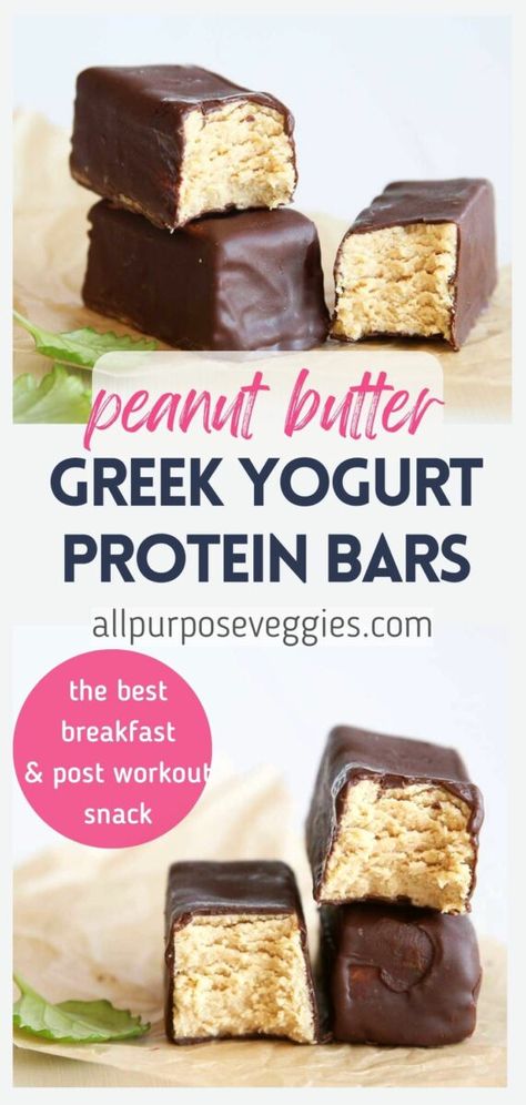 Yogurt Protein Bars, Peanut Butter Greek Yogurt, Greek Yogurt Peanut Butter, Protein Bars Recipe, Greek Yogurt And Peanut Butter, Yogurt Protein, Peanut Butter Protein Bars, Protein Yogurt, High Protein Desserts