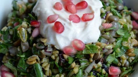 Hellenic Republic’s Cypriot grain salad Ancient Grain Salad, Ancient Grains Salad, Grain Salad Recipes, Cyprus Food, Best Salads Ever, Cypriot Food, Vegetarian Salad Recipes, Eastern Mediterranean, Grain Salad