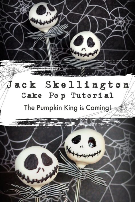 The Nightmare Before Christmas Cake Pops, Jack Cake Pops, Jack Skellington Cake Pops, Halloween Themed Cake Pops, Nightmare Before Christmas Cake Pops, Snacks For Party, Nightmare Before Christmas Party, Jack Skellington Cake, Holiday Cake Pop