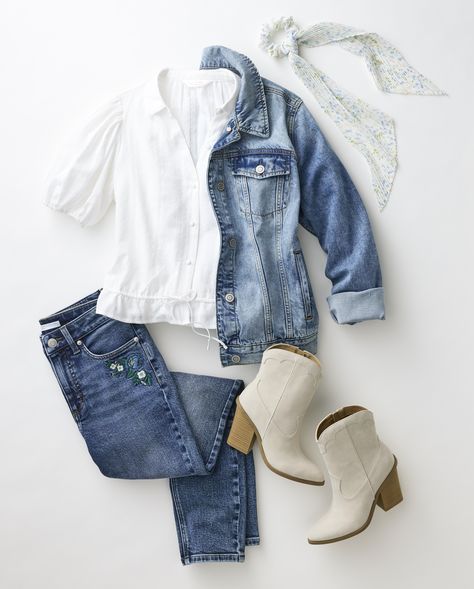 Spring And Summer Outfits, Denim On Denim, Denim Collection, Lc Lauren Conrad, Lauren Conrad, Clothes Outfits, Spring Summer Fashion, Summer Style, Shoes Jewelry