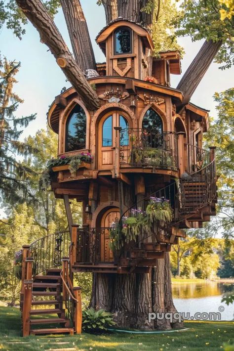 Residence Architecture, Beautiful Tree Houses, Nature House, Fairytale House, Cool Tree Houses, Tree House Designs, Unusual Homes, House In Nature, Unique House Design