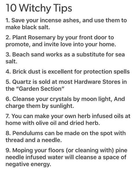 #bookofshadows #spiritual  #witchcraft #witch #pagan #wicca #salt #memes #meme #socialmediamarketing #empath #wiccansofinstagram… Witchcraft Spells For Beginners, Witch Board, Witch Tips, Witches Broom, Random Tips, Witchy Tips, Spells For Beginners, Broom Closet, Magia Das Ervas