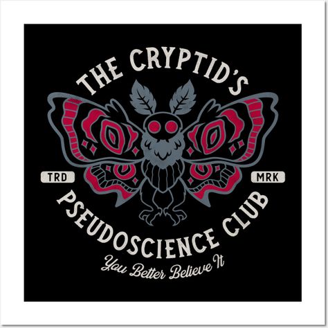 Welcome to Nemons The Cryptid's Pseudoscience Club, where the mysterious meets the unexplained! Embark on a journey in unraveling the secrets of the hidden realms and the unknown. Our exclusive Mothman illustration is the perfect emblem for those who embrace the enigmatic and dare to question conventional wisdom. The captivating graphic tattoo style, captures the essence of this legendary creature with its intricate wing details and haunting allure, the eerie glow from its graceful span of its m Paranormal Aesthetic, Graphic Tattoo, Latest Fonts, Hand Drawn Type, Greeting Card Envelope, Legendary Creature, Tattoo Art Drawings, Dark Tattoo, I Scream