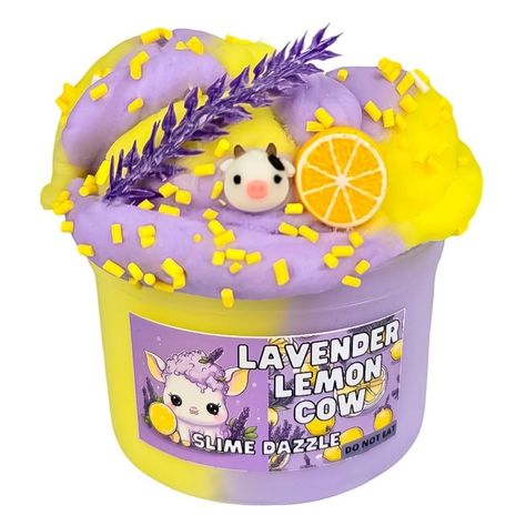 PRICES MAY VARY. Lavender Lemon Cow Cloud Slime TEXTURE: Cloud Dough dense cloud slime perfect for drizzling when inflated. Great slime for beginners soft and stretchy SCENT: Lavender Lemon ADD-INS: Sprinkles, Cow and Lemon charms Made in USA High Quality CPC Tested and Certified Lavender Lemon Cow Cloud Slime TEXTURE: Cloud Dough dense cloud slime perfect for drizzling when inflated. Great slime for beginners soft and stretchy SCENT: Lavender ADD-INS: Sprinkles, Cow and Lemon charms In case if Slime For Sale, Cheap Slime, Sticky Slime, Cloud Texture, Pink Slime, Cloud Slime, Lavender And Lemon, Slime Toy, Cloud Dough