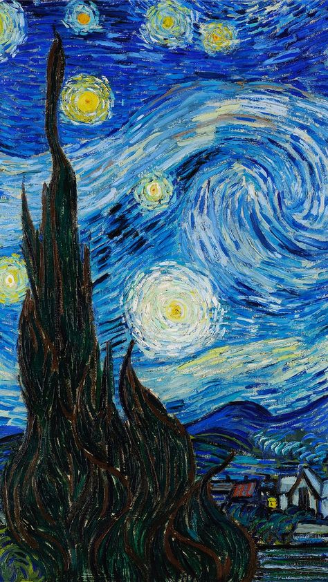 Starry Night Iphone Wallpaper, Van Gogh Iphone Wallpaper, Lukisan Van Gogh, فنسنت فان جوخ, Images Pop Art, Van Gogh Wallpaper, Starry Night Wallpaper, Grafika Vintage, Starry Night Art