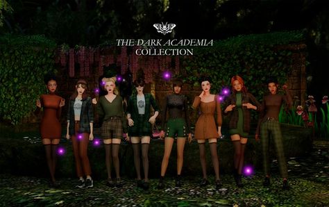 [Dark Acedemia Collection] | Patreon Sims 4 Dark Academia Cc Furniture, Dark Academia Sims 4, Sims 4 Dark Academia Cc, Sims 4 Dark Academia, Body Presets, Cc Packs, Gaming Ideas, Masculine Clothing, Sims 4 Tattoos