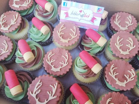 Hunting Themed Cupcakes, Hunting Themes, Camping Birthday Party, Camping Birthday, Fondant Cupcakes, Themed Cupcakes, Raising Kids, Cupcake Recipes, Cupcake Toppers