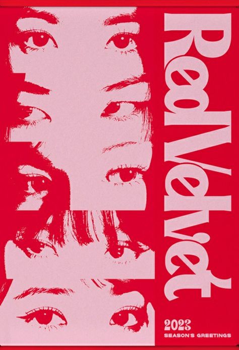 Red Velvet Poster Print, Red Singer Aesthetic, Kpop Season Greetings Design, Red Velvet Poster Aesthetic, Red Velvet Season Greeting 2023, Red Velvet Poster Edit, Red Velvet Y2k, Seulgi Poster, 2000s Graphic Design