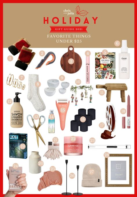 28 Gifts under $25: What I Would Bring to a Favorite Things Party! - Chris Loves Julia Favorite Things Party Gift Ideas, Favorites Party, Favorite Things Party, Gifts Under 25, Chris Loves Julia, Nutcracker Ornaments, Pump It Up, Types Of Gifts, Party Animal