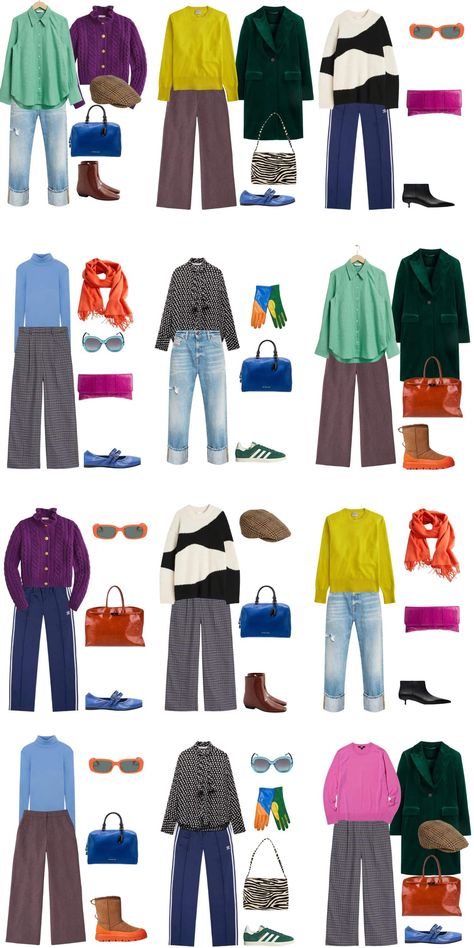 Create Capsule Wardrobe, Capsule Wardrobe Women, Colorful Wardrobe, Color Combos Outfit, Winter Typ, Capsule Wardrobe Outfits, Colour Theory, Winter Capsule Wardrobe, Fall Capsule Wardrobe