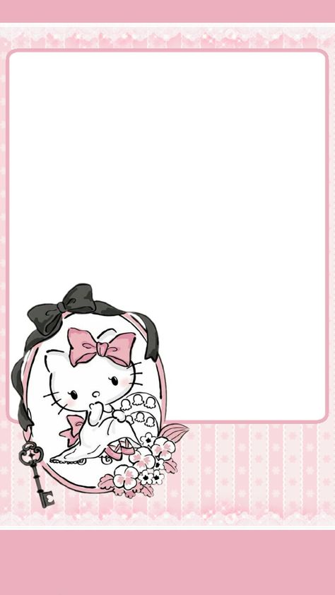 Hello Kitty Binder, Kertas Binder, Hello Kitty Birthday Invitations, Cottagecore Wallpaper, Diy Hello Kitty, Pink Wallpaper Hello Kitty, Hello Kitty Baby, Hello Kitty Rooms, Hello Kitty Crafts