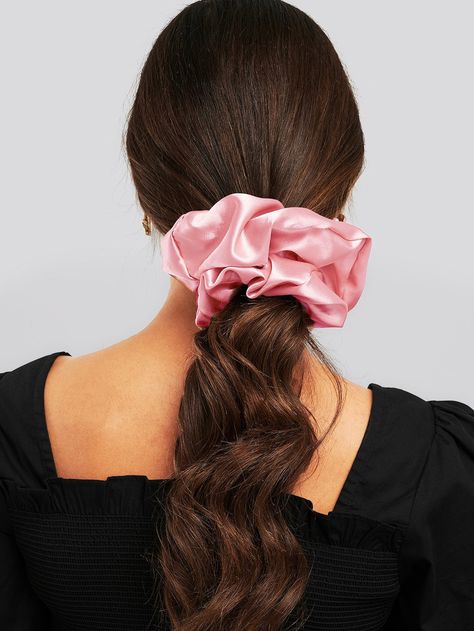 Plain Pleated Scrunchie Ribbon Slides, Na Kd, Amazing Products, Scrunchies, Satin, Silk, Hair Styles, Hair, Clothes