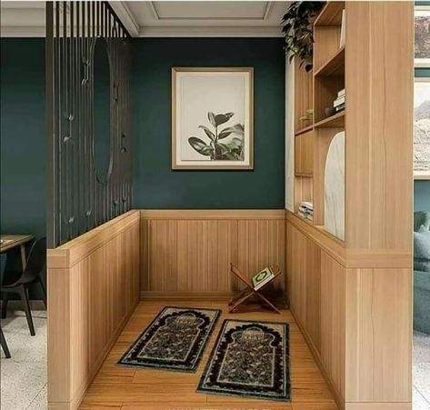 Islamic Interior Design, Muslim Prayer Room Ideas, Prayer Room Ideas, Prayer Corner, Organic Modern Decor Living Room, Minimal House Design, Home Entrance Decor, Prayer Room, House Interior Decor