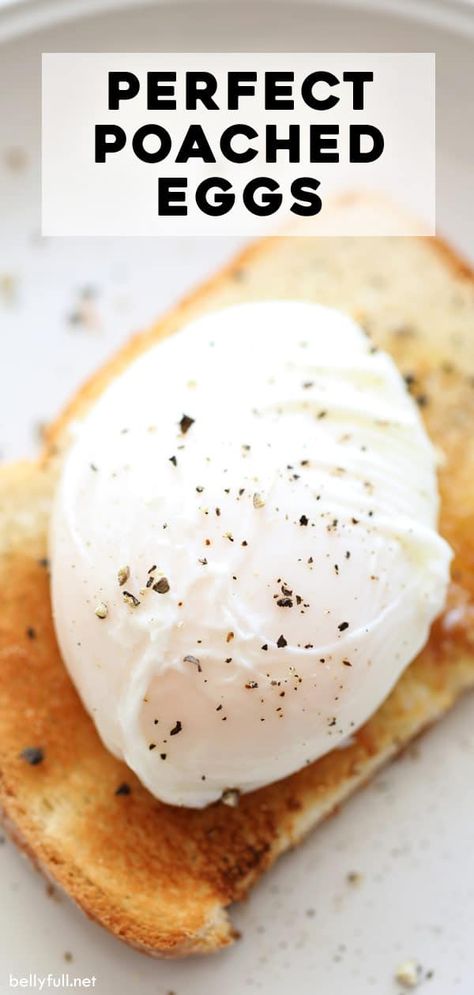 Easy Poached Eggs, Poached Egg Recipe, How To Make A Poached Egg, Perfect Poached Eggs, Over Easy Eggs, Boiled Egg, Breakfast Brunch Recipes, Poached Eggs, Deviled Eggs