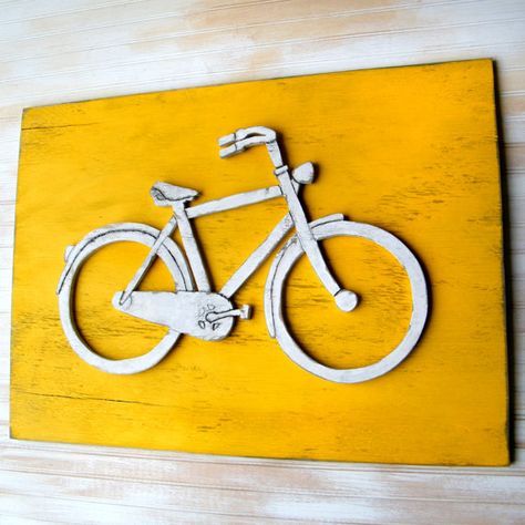 Bicycle Art Wooden Bike Sign Large Bicycle Wall by SlippinSouthern, $89.00 Cycle Decoration Ideas, Bicycle Decorating Ideas, Bicycle Wall Art, Wooden Bicycle, Hipster Gifts, Cyclist Gifts, Bicycle Decor, Wooden Bike, Metal Tree Wall Art