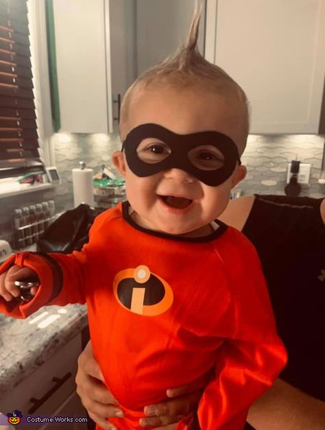 Jack Jack Halloween Costume, The Incredible Halloween Costume, Jack Jack Incredibles Costume, Incredibles Halloween Costume Family, The Incredibles Family Costume, Jack Jack Incredibles Party, Jack Jack Costume, Incredibles Halloween Costume, The Incredibles Halloween Costume