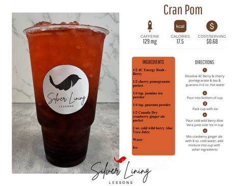 Cran Pom – Silver Lining Lessons Instant Tea Powder, Silver Lining Lessons, Kiwi Drink, Pomegranate Drinks, Aloe Drink, Herbalife Teas, Pomegranate Tea, Teas Recipes, Energy Tea Recipes