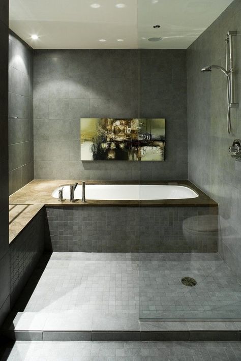 Drømme Bad, Bathroom Tub, Dream Bathrooms, Tub Shower Combo, Grey Bathrooms, Bathroom Layout, Bath Room, Bathroom Renos, House Bathroom