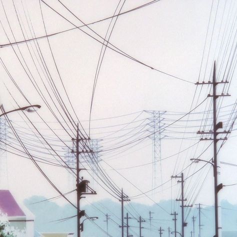 Serial Experiments Lain, Power Lines, Retro Horror, Green Sky, Real Girls, Live Laugh Love, Present Day, Blue Aesthetic, Album Art